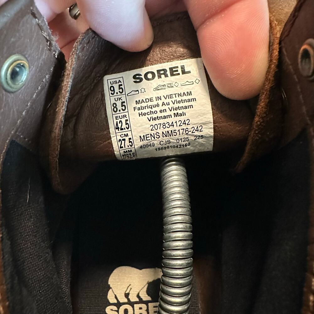 Sorel Slabtown 62’ Waterproof Rough Suede Leather Boots Brown Men’s Size 9.5 - Picture 12 of 15